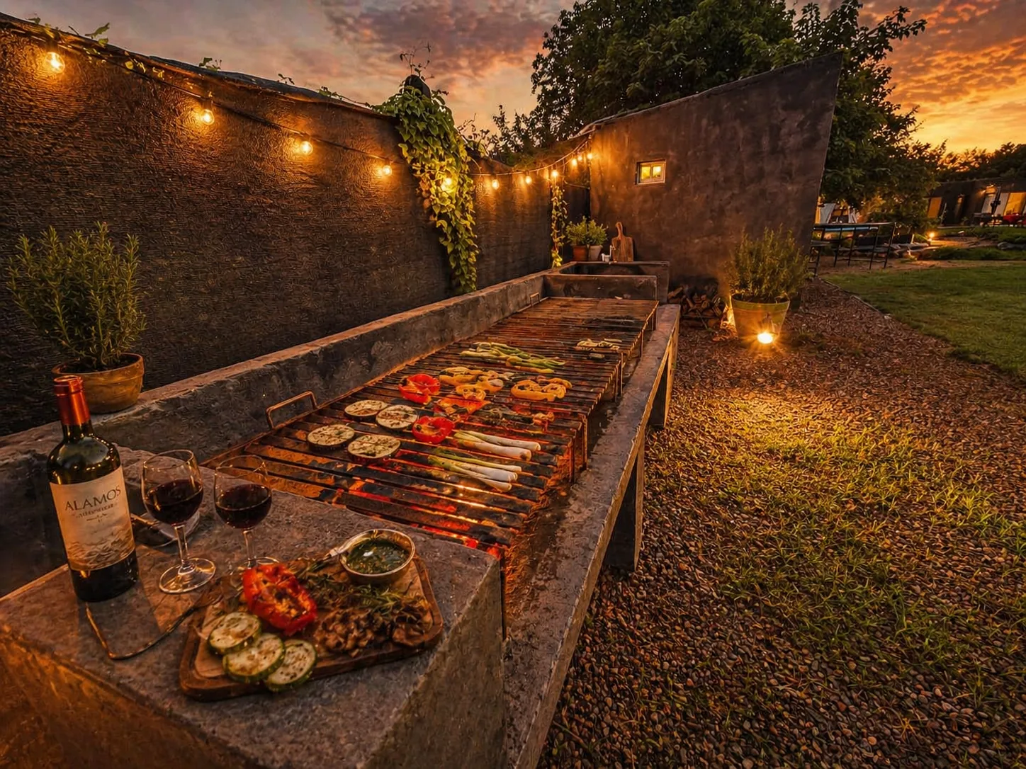 Área gastronómica y parrilla